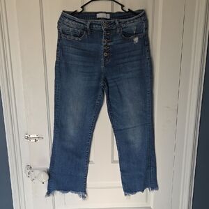 VERVET BY FLYING MONKEY Distressed Blue Ankle Jeans